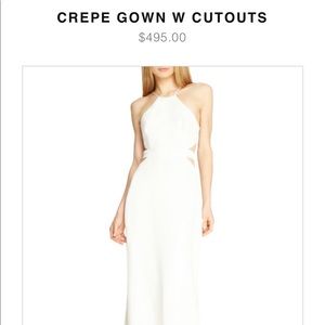 Halston Heritage Crepe Gown with Cutouts